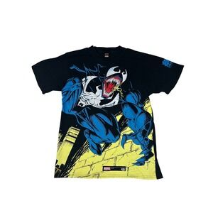 HUF Venom T Shirt Mens Medium Black Marvel Comics Graphic Streetwear Spiderman